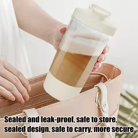 Shaker Bottle 450ml Leak-Proof Portable Blender Single-Touch Operating Bottle For Gym Hydration Body