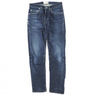 Acne Studios Italian-made 5-pocket skinny denim pants, size 28, Indigo, tapered jeans with button fl