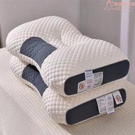 3D針織棉按摩枕可機洗大豆枕芯分區護頸枕2隻裝