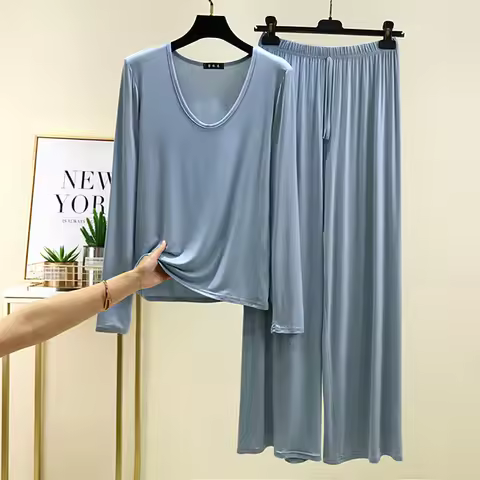 Pijama Feminina New Modal Comfort Sleepwear For Sleeping Clothes Long Sleeve Pant Set Women's Home C