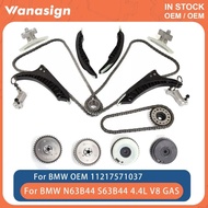 Engine Timing Chain Kit Camshaft Gear VVT Fit 4.4 L For BMW X5 X6 550i 650i 750i N63 S63 N63B44A S63