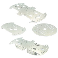 4WD Four-Wheel Smart Car Chassis 1.5mm Aluminum Alloy Chassis Round Aluminum Small Car Chassis Four-
