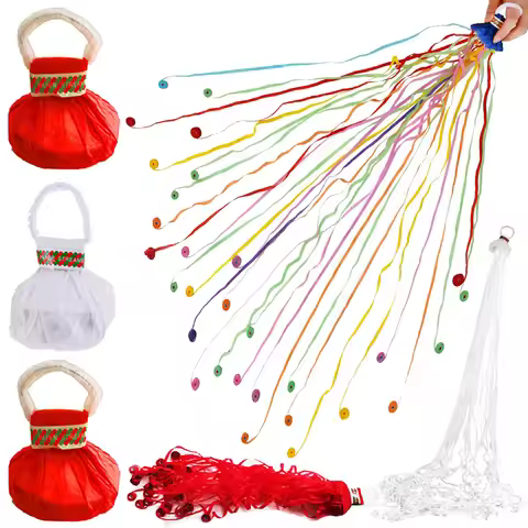 5/10/20/50pcs Hand Throw Colorful White Red Streamers Confetti Poppers Paper Crackers Wedding Birthd