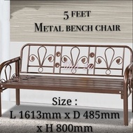 * FREE SHIPPING* 5 feet metal OUTDOOR  bench chair / kerusi besi GARDEN 5 kaki/ EPOXY POWDER COATING