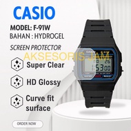LAYAR ANTI-SCRATCH HYDROGEL WATCH CASIO F-91W F 91W F91W F 91 F91 SCREEN PROTECTOR / GLASS PROTECTOR