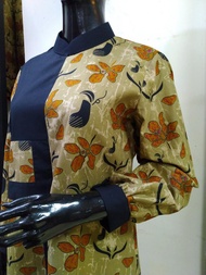 TUNIK BATIK KOMBINASI POLOS