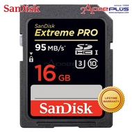 Sandisk 16GB Extreme Pro SDHC Class 10 U3 Memory Card (SDSDXPA-016G-X46)- Black