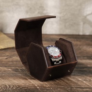 Contacs FAMILY หนังแท้หกเหลี่ยม1/2/3/4ช่องเคสม้วนกล่องนาฬิกาข้อมือสำหรับผู้ชายนาฬิกากล่องออแกไนเซอร์
