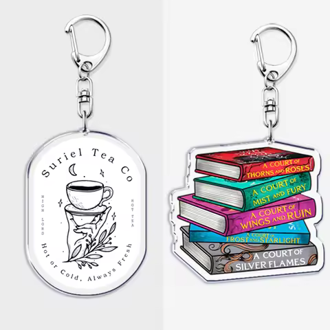 Acotar Books Keychain for Accessories Bag Rhysand Feyre A Court of Thorns and Roses Key Chain Ring K
