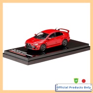 HJ64 1/64 Mitsubishi Lancer Evolution X FINAL EDITION with Engine Display Model Red Metallic Complet