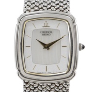 【日本直送】精工 SEIKO Credor 貴朵 腕錶 5A70-3C30 不鏽鋼 石英 指針式顯示 銀色錶盤 女錶【二手】