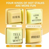 4 Keys Illuminated Electronic Voice Button Decompression Toy Toy Keyboard Sound Keychain V9a7