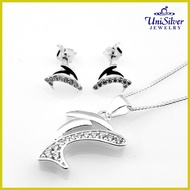 ↑ ▙ ▬ Unisilver 925 Sterling Silver Necklace Set