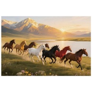 Eight Horses Horses Horses Horses Map Horses to Successfully Money-lucky Paintings Chinese Style Liv
