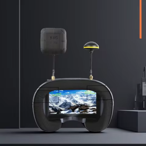 008D 5.8G 40CH 4.3 Inch 800*480 Video Headset HD DVR Diversity FPV Goggles With Battery Camera For E