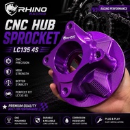 RHINO RACING CNC HUB SPROCKET BINTANG LC135 4S V1-V7 HUB SPOKET 4 LOBANG LC4S SPOCKET HUB 4 HOLE HUB