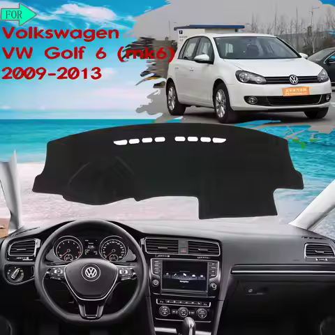 for Volkswagen VW Golf 6 MK6 2009~2013 5K 2010 2011 2012 Dashboard Mat Rug Cover Protective Avoid Li