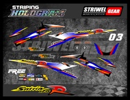 Satria RU Stiker List Striping Variasi Motif Standar Hologram Suzuki Satria R120 1999/Satria Lumba 1