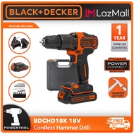 BLACK &amp; DECKER BDCHD18K 18V Lithium Cordless Drill Hammer Drill