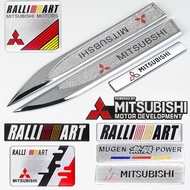 *READY STOCK*3D Metal Logo Car Stickers Decals Front Hood Grill Emblem For Mitsubishi Lancer 9 10 As