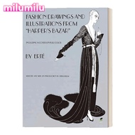 ภาพวาดและภาพประกอบแฟชั่น Milu จาก Harper S Bazar หนังสือภาษาอังกฤษต้นฉบับ