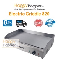 HAPPYPOPPER Commercial Stainless Steel Teppanyaki Electric Griddle 820 BBQ Griddle Western Burger Fl