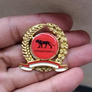 MOVING PARTY Pin RAKYAT (PGR) Rice Model FlagKapas Pin Brooch Badge Logo PGR Metal Thick Magnetic Pi