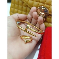 SET BANGLE PAKU EMAS 375 / 18K