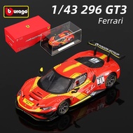 [NEW] Bburago 1:43 Ferrari 296 Gt3 Car Model Alloy Supercar Die Cast Vehicles Toy Die-cast Voiture G