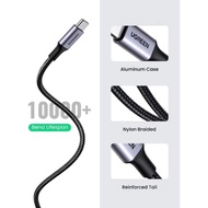 UGREEN 100 watt CHARGER CABLE 1 METER & 2 METER NYLON C TO C DATA CABLE/