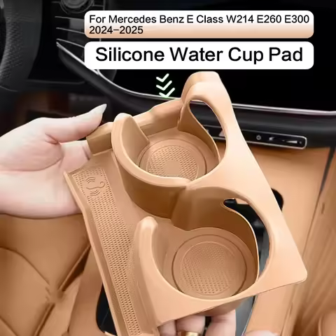 Car Central Console Water Cup Holder Silicone Water Cup Pad Cover Trim For Mercedes Benz E Class W21