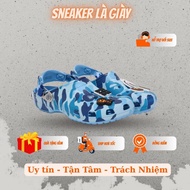 Clog Unisex Classic x Bape Camo Blue Shoes - Fullbox