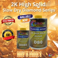 [Buy 5 free 1] 2K Auto Clear High Solid D80 Slow Dry 2:1 High Build Mirror Gloss 1.3L Set Topcoat Mo