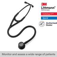 3M Black Tube, Black Finish Chestpiece, Black Stem Cardiology IV 6163, 3M Littmann Stethoscope