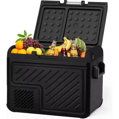 12 Volt Car Refrigerator 50L 52QT Portable Freezer Fridge with Car Compressor Design for Truck RV Bo