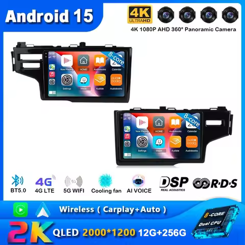 Android15 Carplay Car Radio For Honda Jazz 3 2015 - 2020 Fit 3 GP GK 2013 - 2020 Navigation GPS Mult
