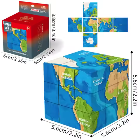The Maps 3x3 Speed Cube Magic Puzzle Cube - Fast Rubik's Cube for Brain Training And Fun