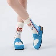 Women Socks With Funny Chipmunk Fungus Side Student Couple Cute Socks Funny Socks