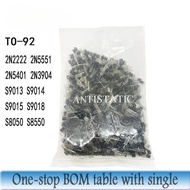 1000PCS/LOT S9012 S9013 S9014 S9015 S9018 S8050 S8550 SS8050 SS8550 2N5551 2N5401 2N3904 2N3906 2N22