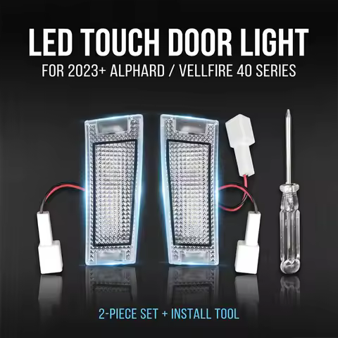 For Toyota Alphard Vellfire 40 Series LED Touch Control Blue and White Double Color Center Door Illu