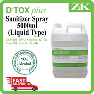 D'TOX plus Hand Sanitizer Spray 5L 【75% Alcohol】