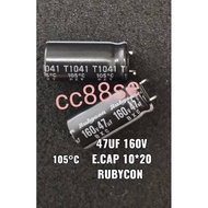 47UF 160V ELECTROLYTIC CAPACITOR 105°C 10*20 RUBYCON (LCD/LED)