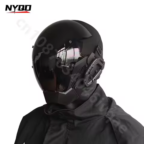 65cm Helmet Cyberpunk Cosplay Halloween Party Mask Face Cover Mechanical Science Fiction Equipment M