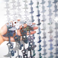 2m Rain Curtain Halloween Decorations Boots Silver Rain Curtain Door Curtain Party Decoration