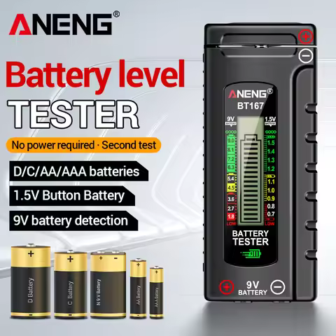 ANENG BT167 Battery Level Tester Protable Multifunctional Quickly Measure 1.2~4.8V Level Detection N