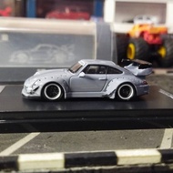 Diecast Time Model Porsche RWB 993 Cement Grey GT Wing