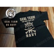 US NAVY SEAL TEAM Navy Camouflage SEAL 416 Print Training Tactical Junkie Competition 100% Cotton Sh