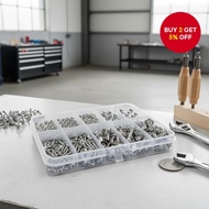 320-Piece SS304 Stainless Screw and Nut Assortment - M2 to M5 Bolt Kit