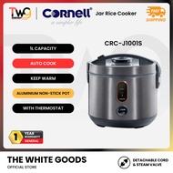 CORNELL Jar Rice Cooker 1L CRC-J1001S Non-Stick Pot with Steamer