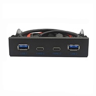 NEW 10Gbps USB 3.2 GEN2 3.5 inch Front Panel Dual USB3.0 + Type-C 4-Port USB Hub Adapter, Type-E to 